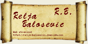 Relja Balošević vizit kartica